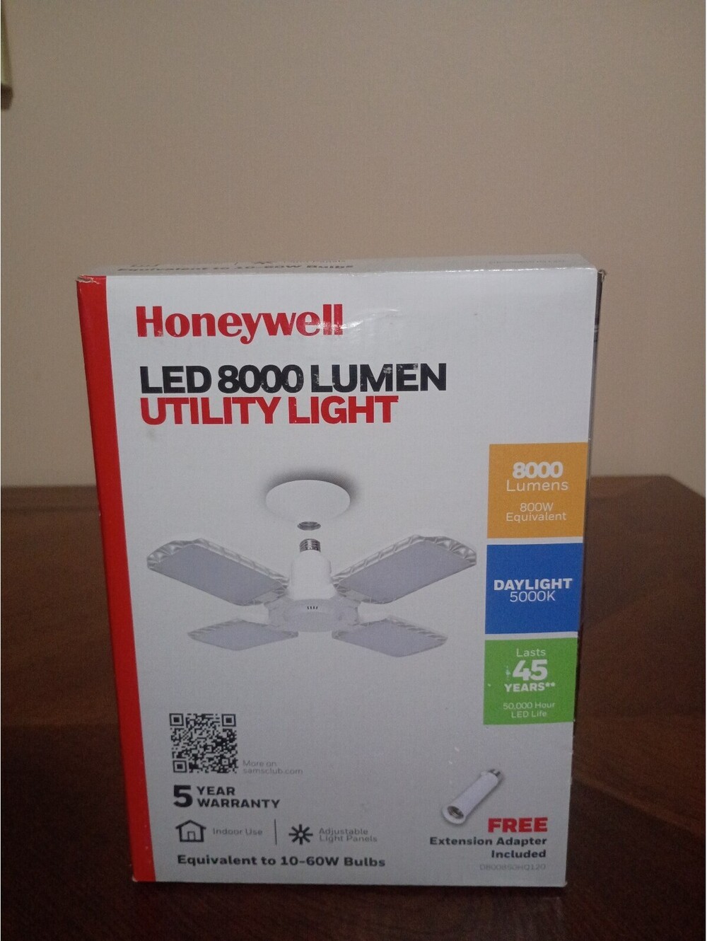Honeywell LED 8000 Lumen Utility Light with Extension Adaptr